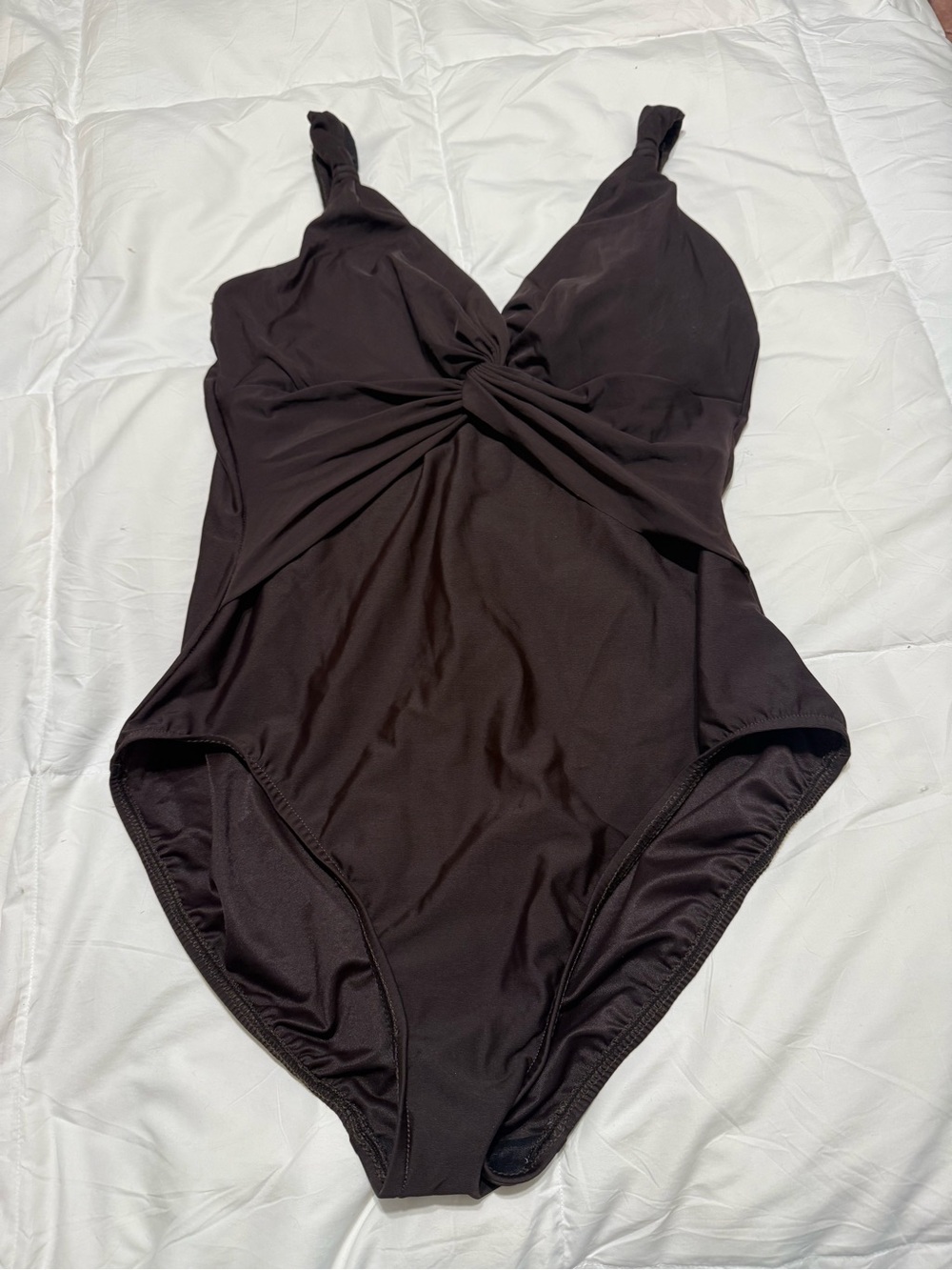 Miraclesuit Brown One-Piece Swimsuit